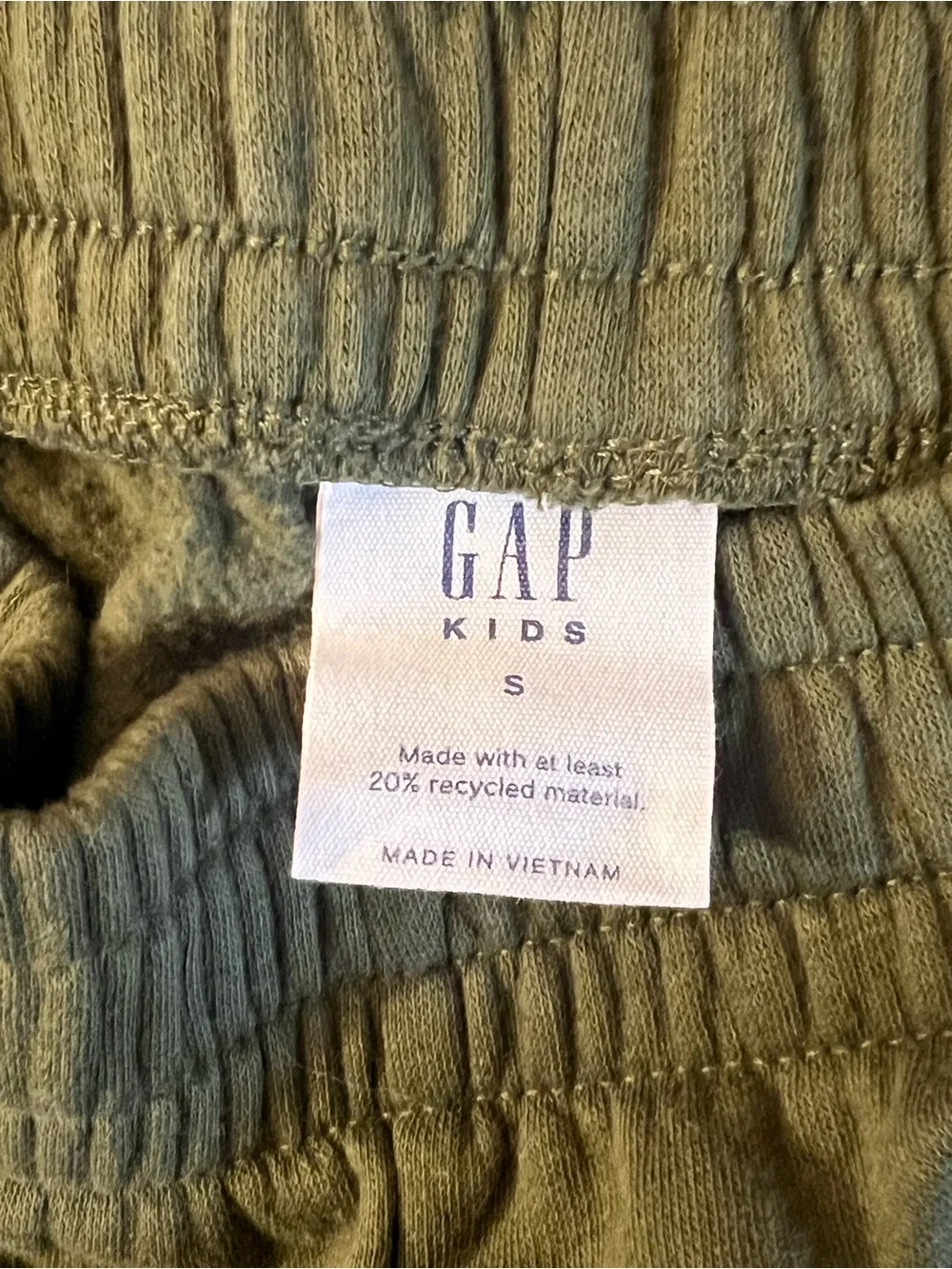 GAP Olive Green Kids Sweatpants & Sweatshirt Set with Football Logo